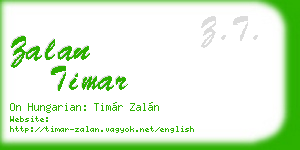 zalan timar business card